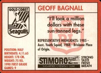 1991 Stimorol NRL #140 Geoff Bagnall Back